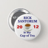 リックSantorumは私のお茶です 缶バッジ (正面&裏面)