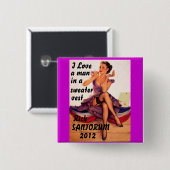 リックSantorum 2012年 缶バッジ (正面&裏面)