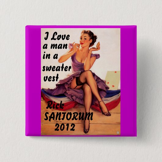 リックSantorum 2012年 缶バッジ (正面)
