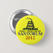 リックSANTORUM 2012年 缶バッジ (正面&裏面)