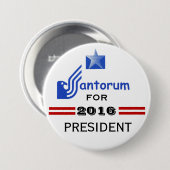 リックSantorum 2016年 缶バッジ (正面&裏面)