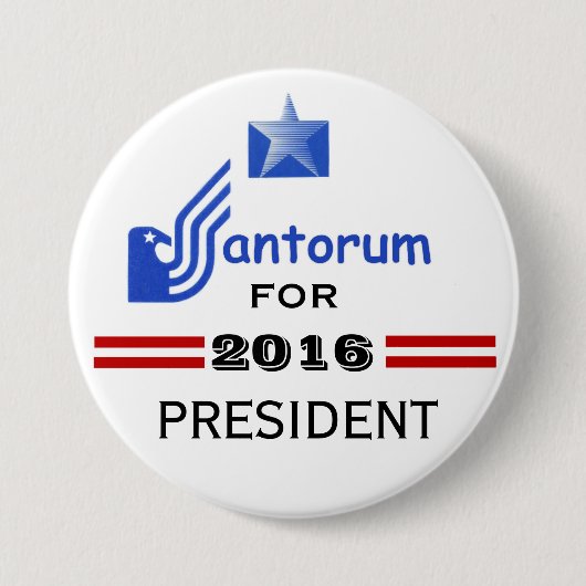 リックSantorum 2016年 缶バッジ (正面)