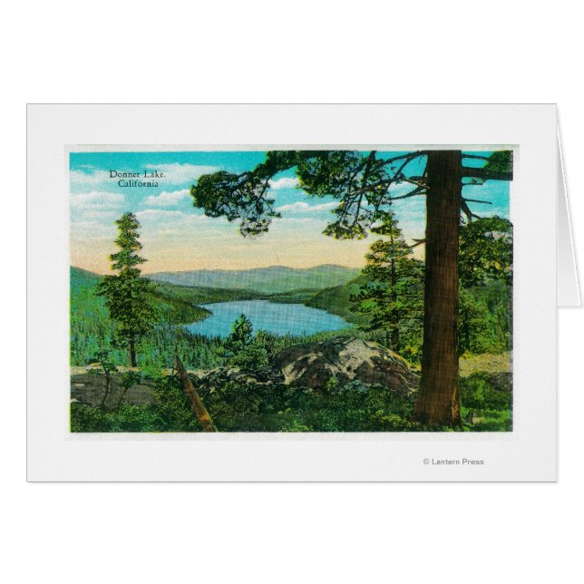 リッジからカリフォルニア州ドナー湖 (正面横)