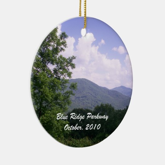 リッジの青いパークウェイの景色のルート セラミックオーナメント (右)