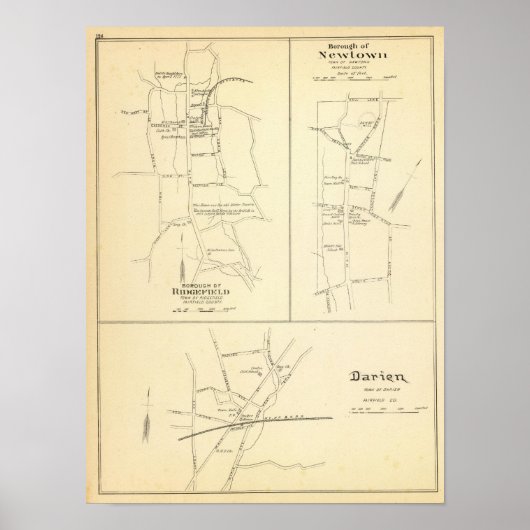 リッジフィールド、ニュートン、ダリエン ポスター (正面)