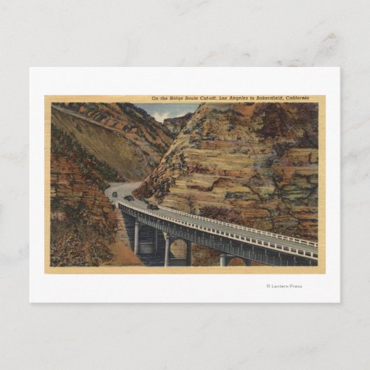 リッジルートカットオフ、ベーカーズフィールドに行く ポストカード (正面)