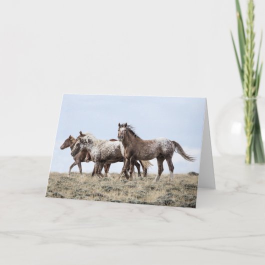 リッジ上：Galloping to Freedomグリーティングカード カード (正面)