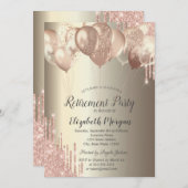 リッター気球シャンパン定年 招待状 (正面/裏面)