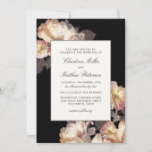 リッチなムーディーフローラルウェディング招待状 招待状 (正面)