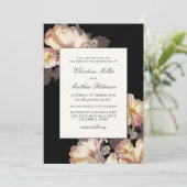 リッチなムーディーフローラルウェディング招待状 招待状 (スタンド正面)