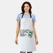 リッチア熱狂するシアンマージャンシーン引用文クラシック エプロン (着用した状態)