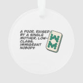 リッチア熱狂するシアンマージャンシーン引用文クラシック オーナメント (裏面)