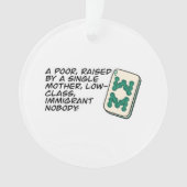 リッチア熱狂するシアンマージャンシーン引用文クラシック オーナメント (正面)