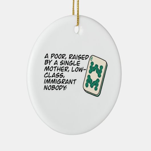 リッチア熱狂するシアンマージャンシーン引用文クラシック セラミックオーナメント (右)