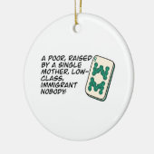 リッチア熱狂するシアンマージャンシーン引用文クラシック セラミックオーナメント (左)