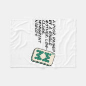 リッチア熱狂するシアンマージャンシーン引用文クラシック フリースブランケット (正面(横))