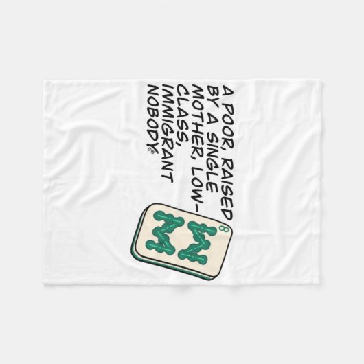 リッチア熱狂するシアンマージャンシーン引用文クラシック フリースブランケット (正面(横))