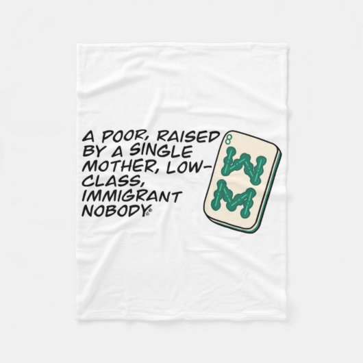 リッチア熱狂するシアンマージャンシーン引用文クラシック フリースブランケット (正面)