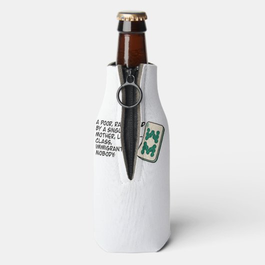 リッチア熱狂するシアンマージャンシーン引用文クラシック ボトルクーラー (ボトル裏面)