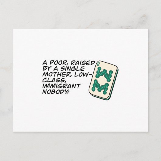 リッチア熱狂するシアンマージャンシーン引用文クラシック ポストカード (正面)