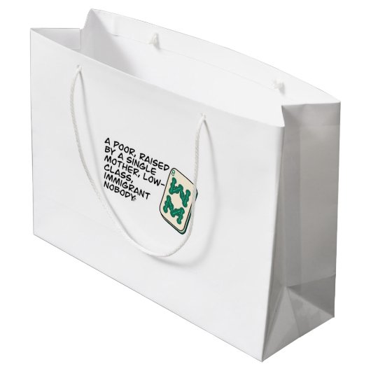 リッチア熱狂するシアンマージャンシーン引用文クラシック ラージペーパーバッグ (裏面アングル)