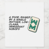 リッチア熱狂するシアンマージャンシーン引用文クラシック ワインラベル (シングルラベル)