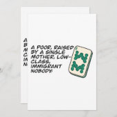 リッチア熱狂するシアンマージャンシーン引用文クラシック 招待状 (正面/裏面)