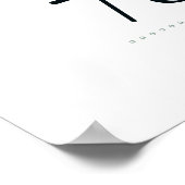 リッチウィンターブルーブライダルシャワーウェルカムサイン ポスター (角)