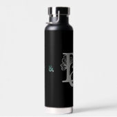 リッチウォーターボトルトレンド抽象芸術アートブラックグリーン ウォーターボトル (右面)