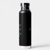 リッチウォーターボトルトレンド抽象芸術アートブラックグリーン ウォーターボトル (左面)