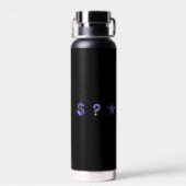 リッチウォーターボトル抽象芸術フィットネスラベンダーバイオレット ウォーターボトル (背面)