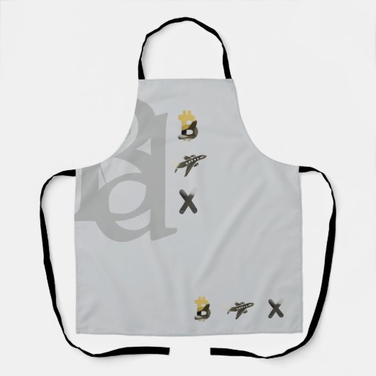 リッチエプロン抽象芸術トレンドインテリアデコールブラック エプロン (正面)