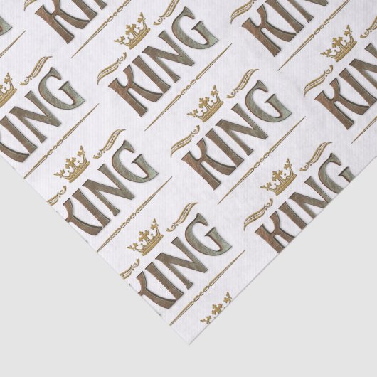 リッチエレガントキングレタリング金ゴールド金属王室の冠 薄葉紙 (詳細)