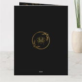 リッチエレガント金ゴールドロータスフラワー伝統的インディアン カード (裏面)