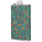 リッチオーチャード：ヴィンテージツリーパターン。 フラスク (左)