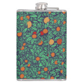 リッチオーチャード：ヴィンテージツリーパターン。 フラスク (裏面)