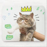 リッチキングキャット マウスパッド<br><div class="desc">インターネットで最も明後を追るい猫の星々が描いた、数え切れないほどのプリントの中に猫が入った。こカスタマイズのデザインは猫の写真をアップロードし、瞬時にインターネット有名人に変える。(インスパイアデザインの作り方によるインターネット有名人本)</div>