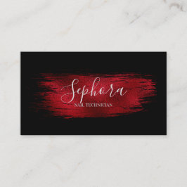 リッチクリムゾンレッド金属箔ストロ絵を描ック 名刺