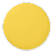 リッチクリーミーバターイエロートレンディーファッション セラミックノブ (正面)