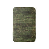 リッチグリーンと金ゴールド抽象芸術の輝きパターン バスマット (正面縦)