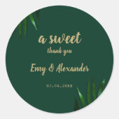 リッチグリーンゴールデンテーマスクエアステッカー ラウンドシール (正面)