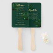 リッチグリーンゴールデンテーマプログラム ハンドファン (正面&裏面)