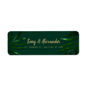 リッチグリーンゴールデンテーマ招待状用帯 ラベル (正面)