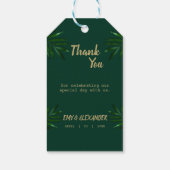 リッチグリーンゴールデン結婚ズテーマ ギフトタグ (裏面)
