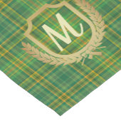 リッチグリーンタータンチェック（格子状）カスタム ショートテーブルランナー (コーナー)