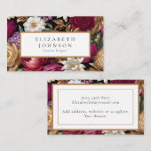 リッチゴールズと鮮やかフローラデザイン 名刺 (正面/裏面)