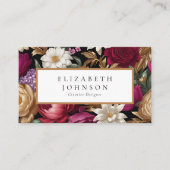 リッチゴールズと鮮やかフローラデザイン 名刺 (正面)