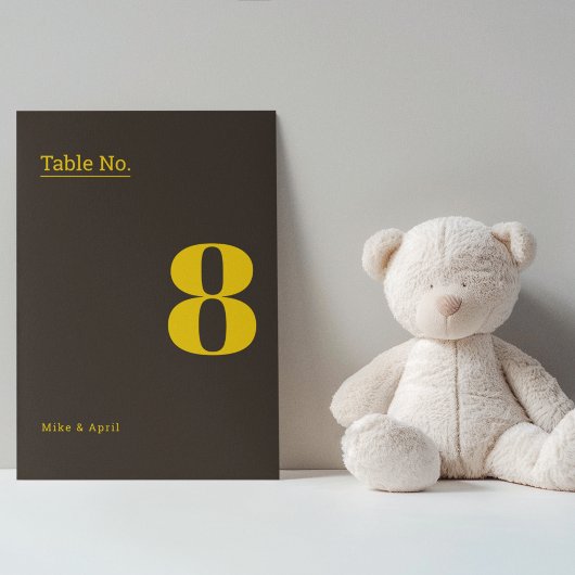 リッチゴールデン結婚インブラックテーマ テーブルナンバー