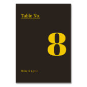 リッチゴールデン結婚インブラックテーマ テーブルナンバー (正面)