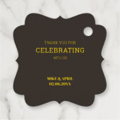 リッチゴールデン結婚インブラックテーマ フェイバータグ (裏面)